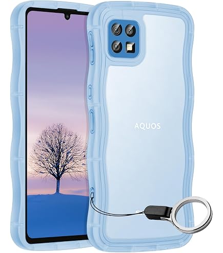 Amazon.co.jp: AQUOS sense6 sense6s ケース クリア ウェーブ リング